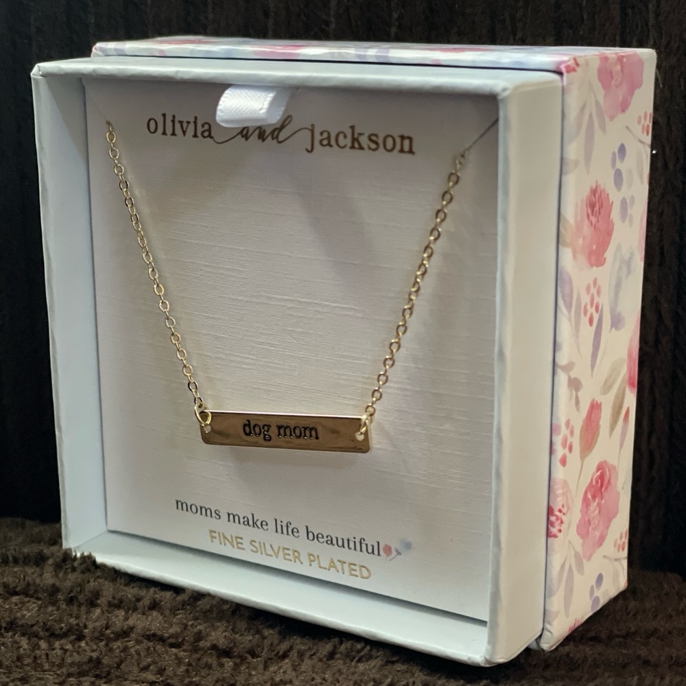 Dog Mom Gold Necklace — Olivia and Jackson - Picture 4 of 15